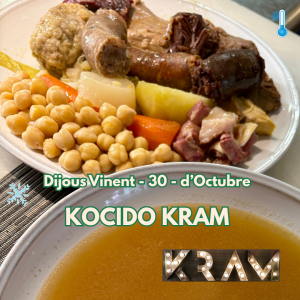 🍲❄️ Aquest dijous, 30 d’octubre del 2025, torna el Kocido KRAM al Restaurant KRAM! Un plat tradicional, perfecte per combatre el fred del desembre i recuperar forces. Veniu a gaudir d'un bullit típic de carns i verdures, amb el toc especial de KRAM. 🥄✨ No us perdeu aquesta oportunitat de degustar un autèntic cocido que us farà sentir com a casa. Us hi esperem! #RestaurantKRAM #KocidoKRAM #GastronomiaAndorrana #CocidoKram #CuinaTradicional #BulkitTipic #AgafaForces #HivernAndorra #SaborAutentic #MenjarDeQualitat #DesembreFred #AndorraGourmet #PlatsDeSempre #AndorraRestaurants #CuinaDeMuntanya #TradicioCulinaria 🍽️✨ Veniu i deixeu que el cocido KRAM us escalfi i us doni forces!